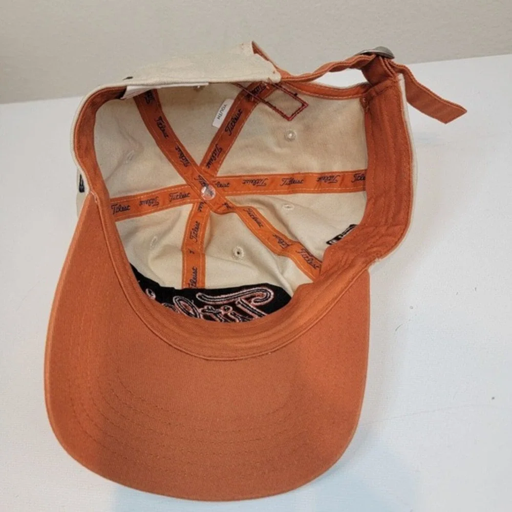 Titleist FootJoy FJ Pro‎ V1 Golf Hat Cap Logo Tan Orange Blue Adjustable